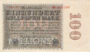 100 Millionen Mark 1923 ro 106p YZ